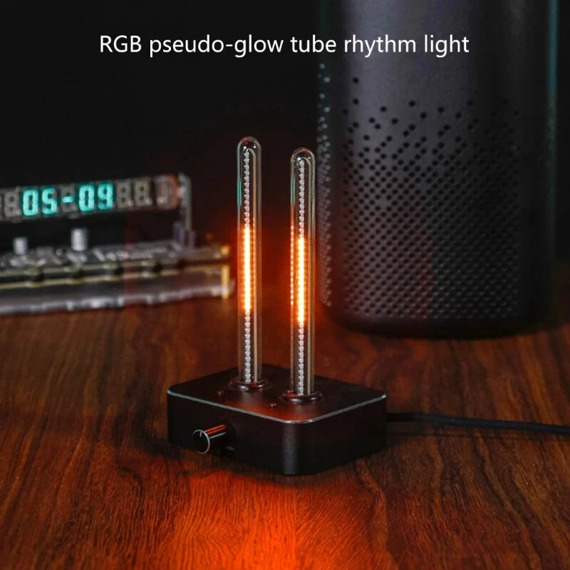 Retro IN9 Mini Glow Tube Electronic Tube Music Spectrum Meter Color Modes Adjusted Decorations Vintage Neon Tube Music Spectrum Desktop Decoration — view 7
