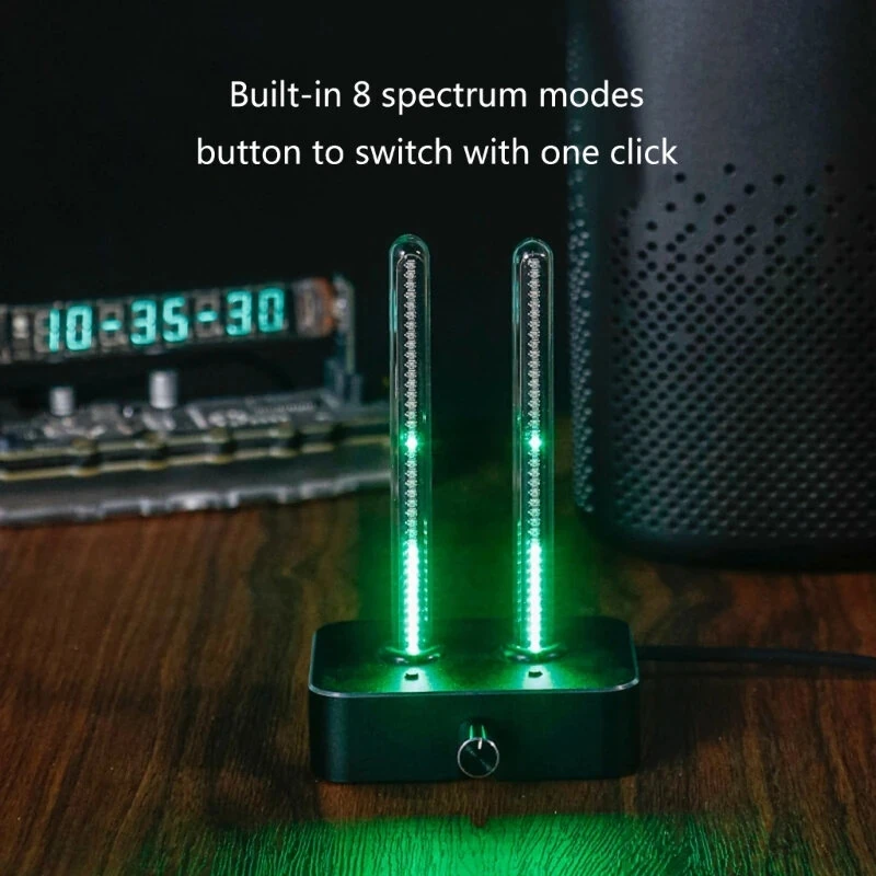 Retro IN9 Mini Glow Tube Electronic Tube Music Spectrum Meter Color Modes Adjusted Decorations Vintage Neon Tube Music Spectrum Desktop Decoration — view 9