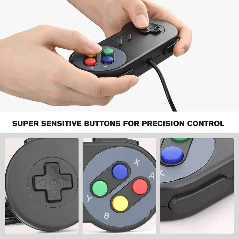 Retro Style USB Gamepad Controller for PC Raspberry Pi High Sensitivity Plug and Play Supports WINDOWS98/2000/ME/XP RetroPie Gaming SNES/NES Controllers — view 4