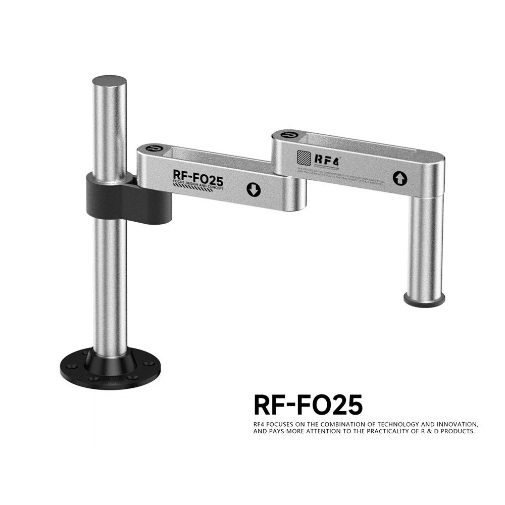 RF4-F025  RF4-F026 Microscope Swing Arm Stand Articulated 360 Degree Adjustable Metal Frame Stable Base Universal Fit for Repair Inspection Tools — view 3