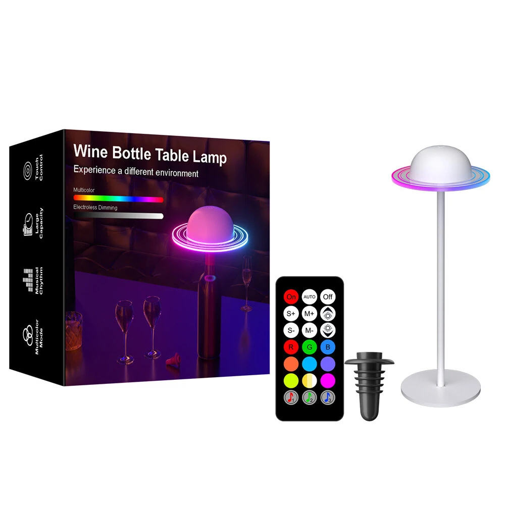 Rgb Color Changing Planet Night Light With Remote & Touch Control Dimmable Galaxy Projection Lamp For Gaming Lightiroom, Bedroom — view 3