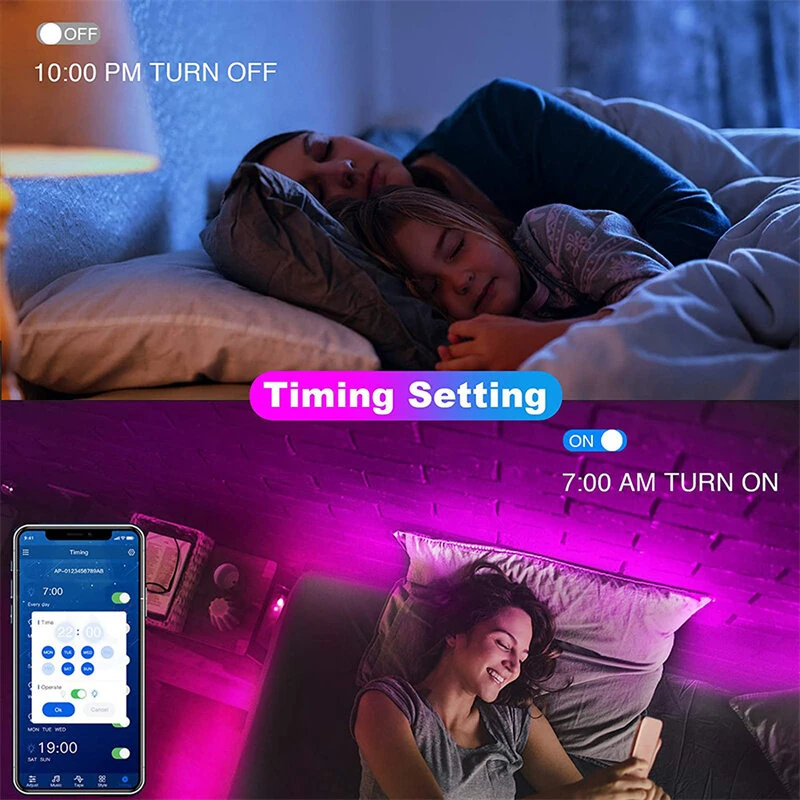 RGB LED Strip Kit 5050 Bluetooth Remote Control 5V 30 LEDs/m Adhesive Flexible Cuttable Strip Lights IP20 for Home Decor 1m 2m 5m 10m — view 7
