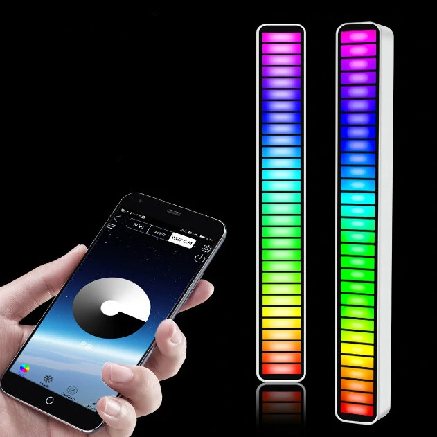 RGB Pickup Lights Sound Control LED Light Smart App Control Color Rhythm Ambient Lamp For Car/Game Computer Desktop Decorative Light — RGB