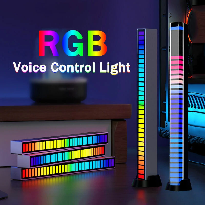 RGB Pickup Lights Sound Control LED Light Smart App Control Color Rhythm Ambient Lamp For Car/Game Computer Desktop Decorative Light — view 3