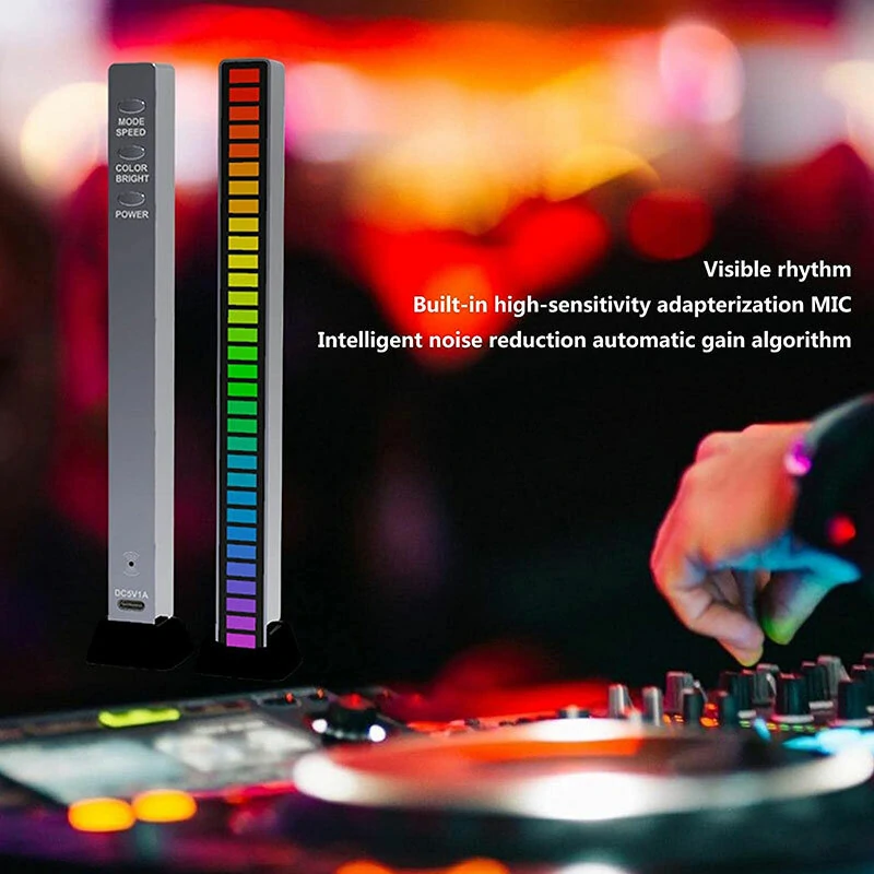 RGB Pickup Lights Sound Control LED Light Smart App Control Color Rhythm Ambient Lamp For Car/Game Computer Desktop Decorative Light — view 4