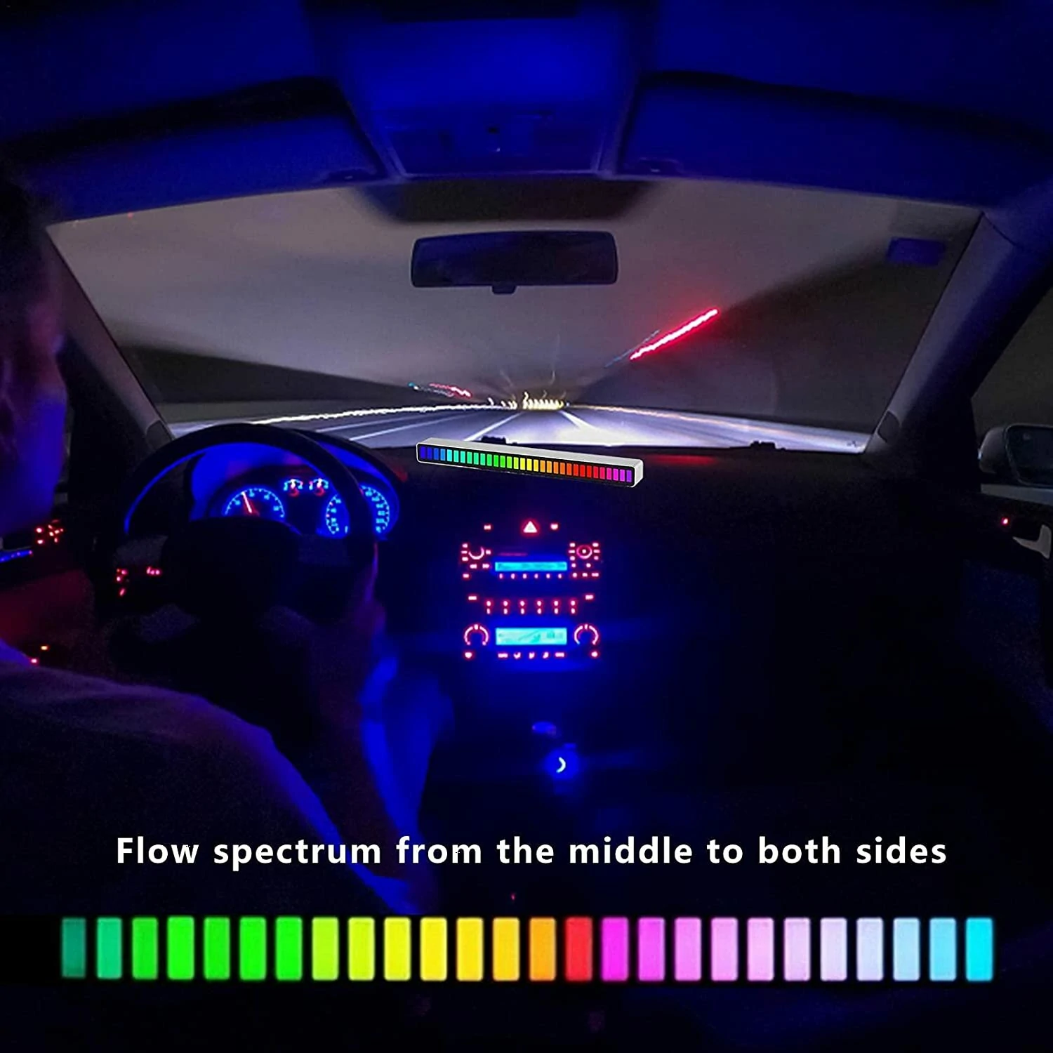 RGB Pickup Lights Sound Control LED Light Smart App Control Color Rhythm Ambient Lamp For Car/Game Computer Desktop Decorative Light — view 6