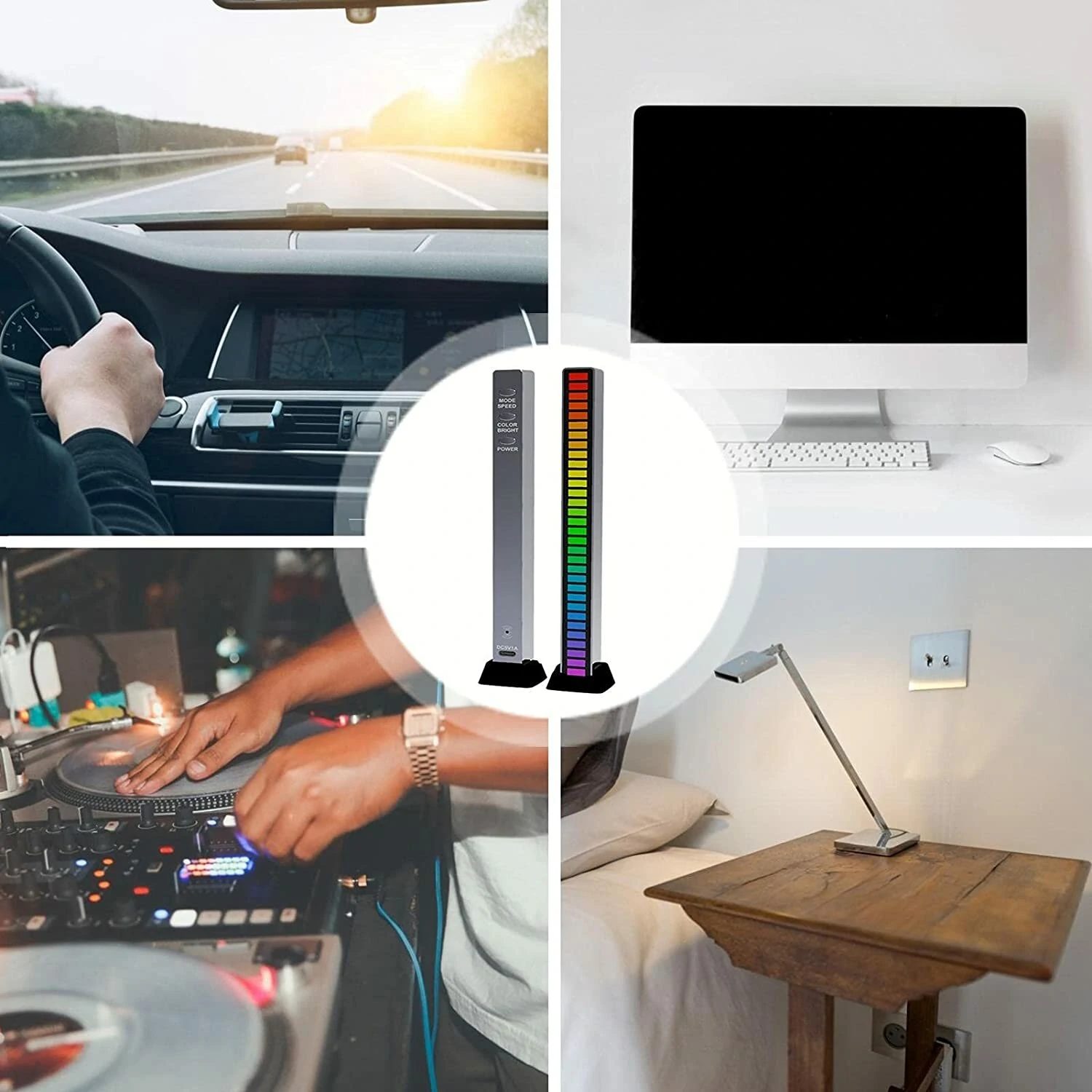 RGB Pickup Lights Sound Control LED Light Smart App Control Color Rhythm Ambient Lamp For Car/Game Computer Desktop Decorative Light — view 7