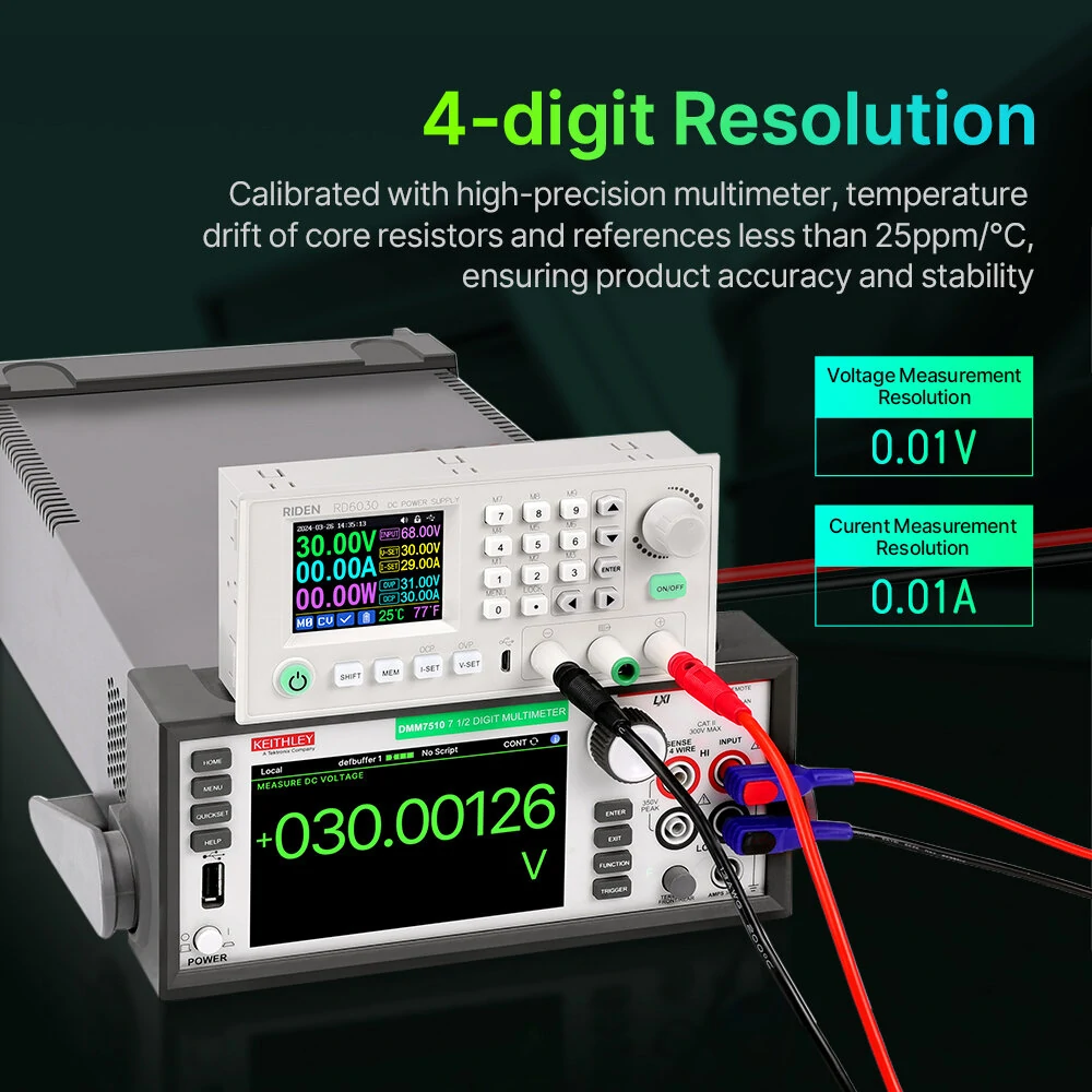 RIDEN RD6030/W 60V 30A DC Voltage Step-down Stabilized Lab Power Supply Module Buck Adjustable Converter Battery Charging — view 4