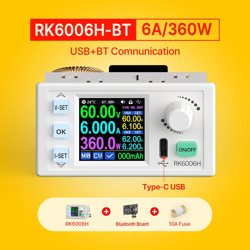 RIDEN RK6006H/BT 60V 6A 360W Step Up Step Down Voltage Module Adjustable Digital Control DC Regulated Power Supply Constant Voltage Current Meter — view 8