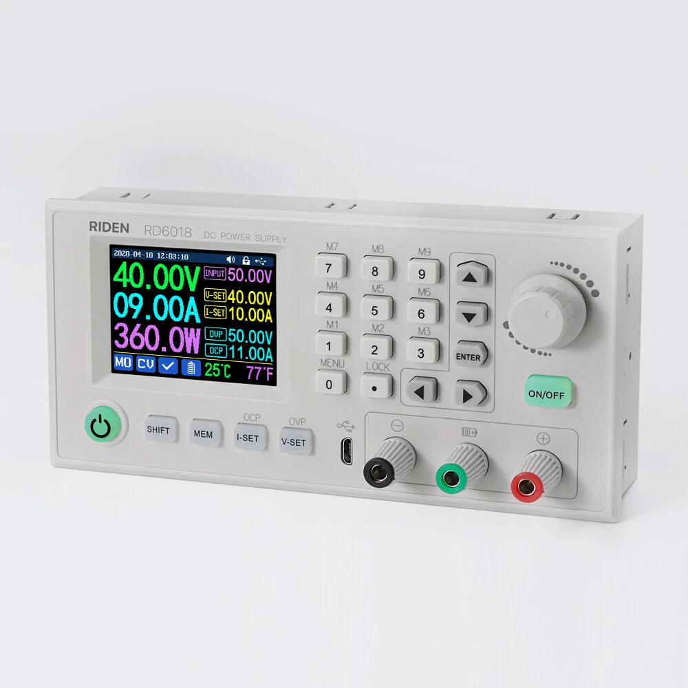 RIDEN® RD6018 RD6018W USB WiFi DC to DC Voltage Step Down Power Supply Module Buck Converter Voltmeter Multimeter 60V 18A 1080W — view 2