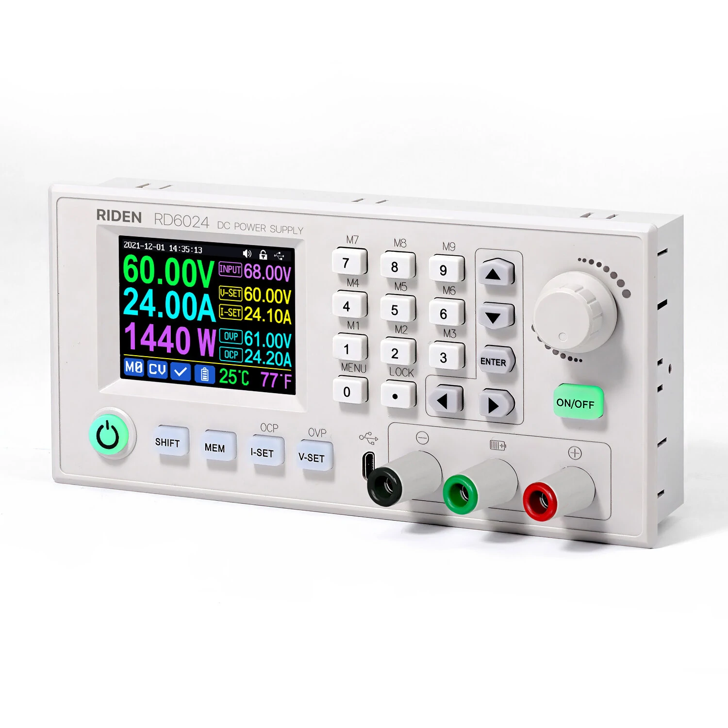 RIDEN® RD6024 DC Step Down Voltage Power Supply WiFi 24A Buck Converter 12V/36V/48V/60V Adjustable Battery Charger 1000W — view 3