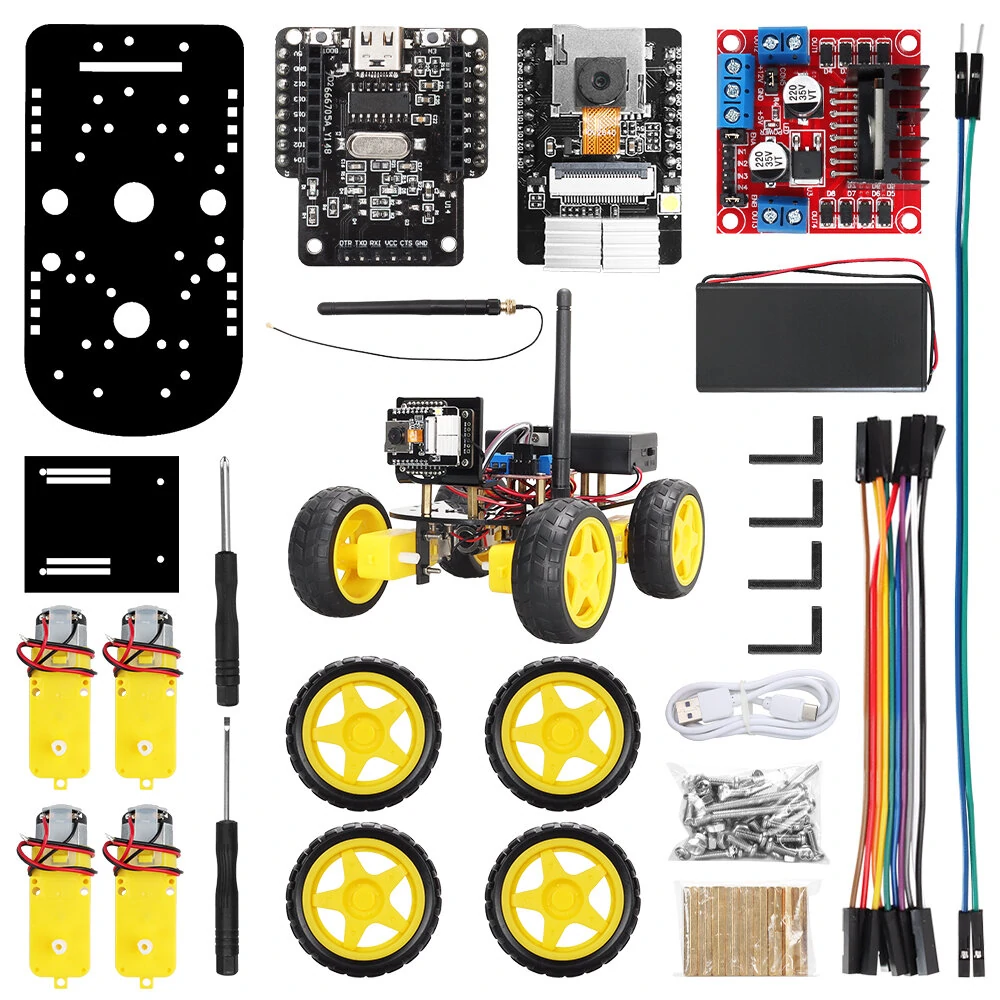 Robot Starter Kit For Arduino Programming with ESP32 Camera and Codes Learning Develop Skill Basic Version — view 3