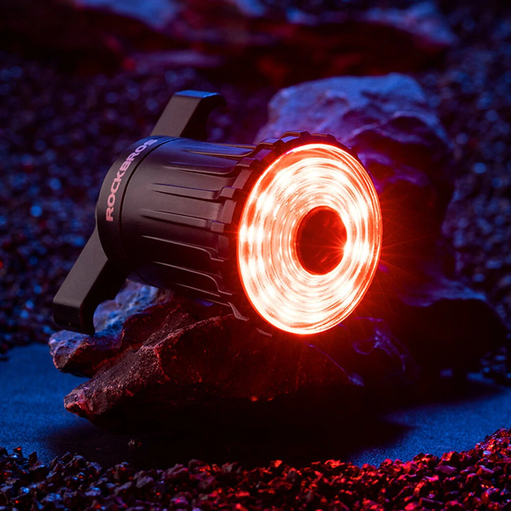 ROCKBROS 100LM Bike Tail Light Brake-activated Rear Lights 7 Modes USB Rechargeable Safety Warning Lamp — view 5