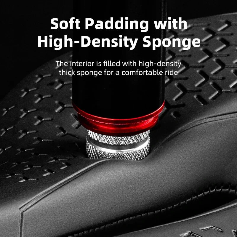 ROCKBROS Bicycle Saddle MTB Road Bike Soft Comfortable Competition Riding Hollow Seat Cushion Cycling Accessories — view 4