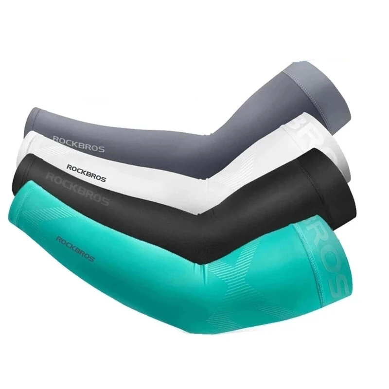 ROCKBROS Bike Arm Sleeve Breathable Quick Dry UPF50 UV Protection Cycling Sport Sleeve Ice Fabric Sunscreen Sports Wear Fitness Arm Sleeve — view 2