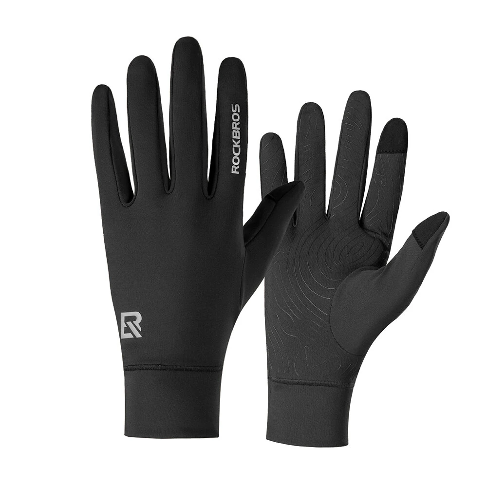 ROCKBROS Cycling Gloves for Men Women Touch screen Warmer Non-slip Full Finger Windproof Riding Glove for Outdoor Sports Spring Autumn — ROCKBROS