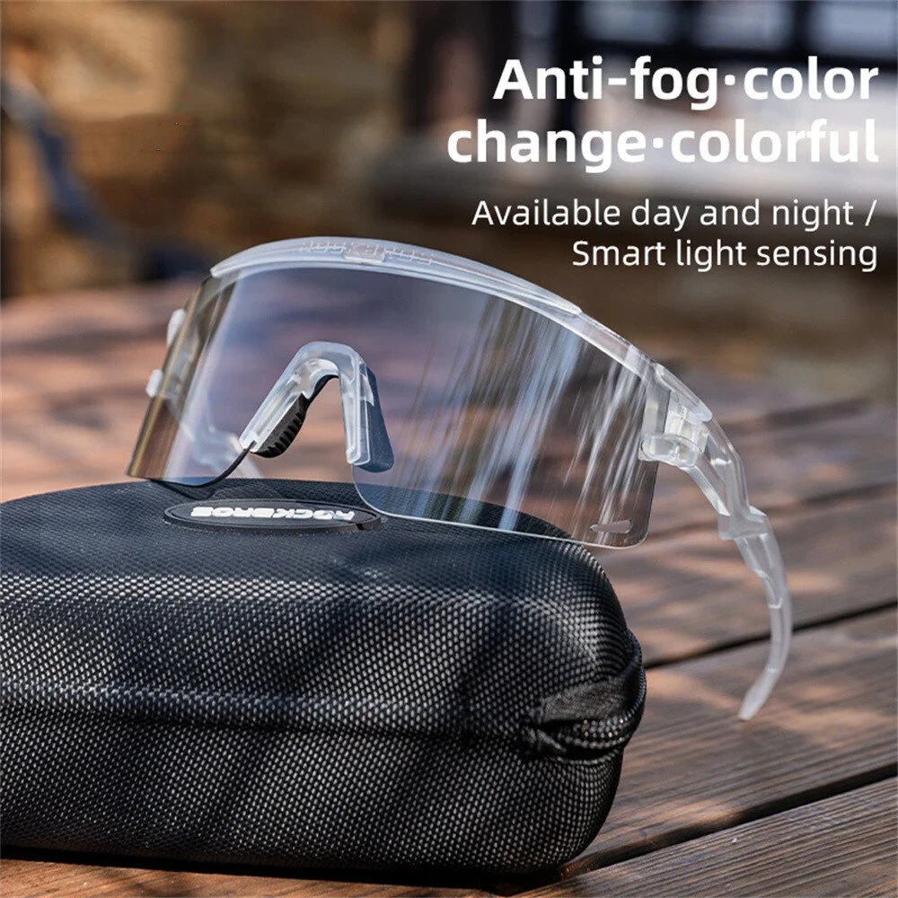 ROCKBROS﻿ Cycling Goggles Photochromic Anti-Fog Ultralight UV Protection Biking Glasses MTB Road Outdoor Sports Sunglasses — view 3
