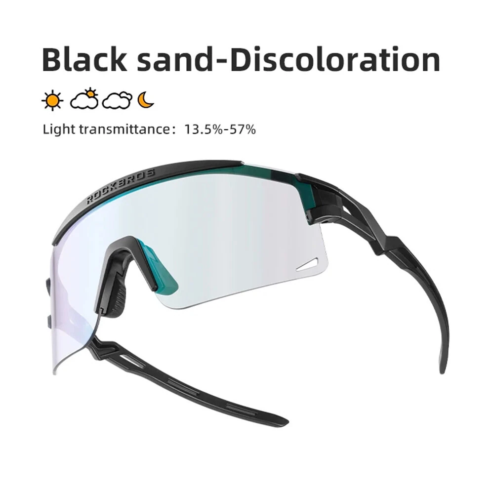 ROCKBROS﻿ Cycling Goggles Photochromic Anti-Fog Ultralight UV Protection Biking Glasses MTB Road Outdoor Sports Sunglasses — view 9