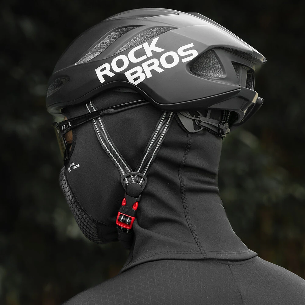 ROCKBROS Cycling Headwear Warm Windproof Head Mask Neck Cover High Elastic Comfy Bicycle Headgear for MTB Motorcycles E-Bike Helmet liner — view 8