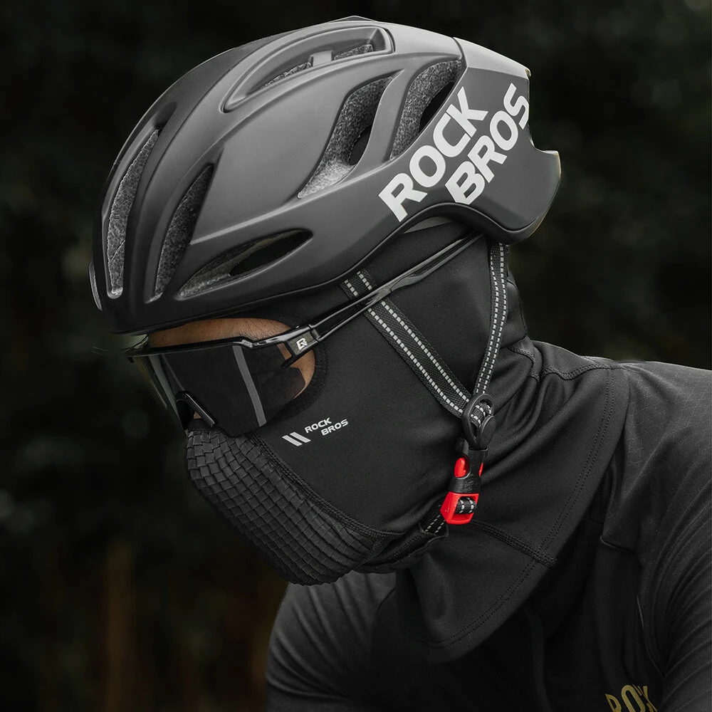 ROCKBROS Cycling Headwear Warm Windproof Head Mask Neck Cover High Elastic Comfy Bicycle Headgear for MTB Motorcycles E-Bike Helmet liner — view 9