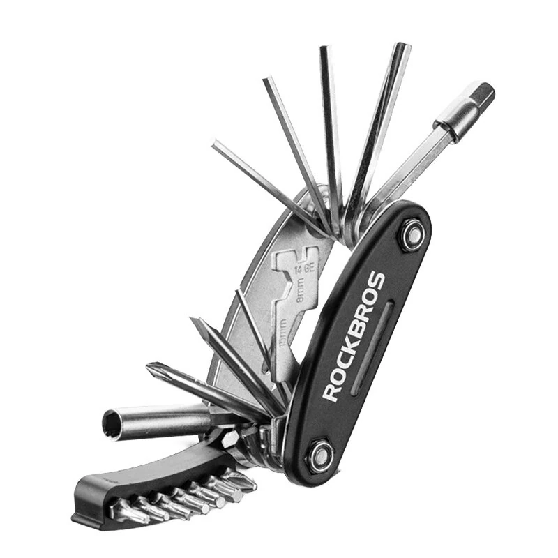 ROCKBROS GJ8002 16 in 1 Bike Multitools Mountain Bicycle Tools Sets Bike Bicycle Repair Tools Kit Hex Wrench Mountain Cycle Screwdriver Tool — ROCKBROS