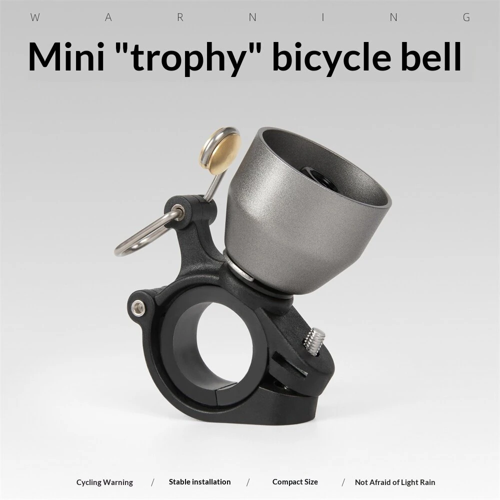 ROCKBROS Mini 90dB Press-type Bicycle Bell Retro High Decibel Crisp Cycling Horn for 22-31.8mm Bike Handlebars — view 3