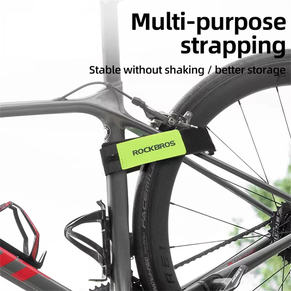 ROCKBROS Multi-Use Adjustable Bicycle Bundle Belt Portable Hook Loop Anti-Slip Outdoor Bundle Luggage Storage Bike Tire Fastening Strap — view 3