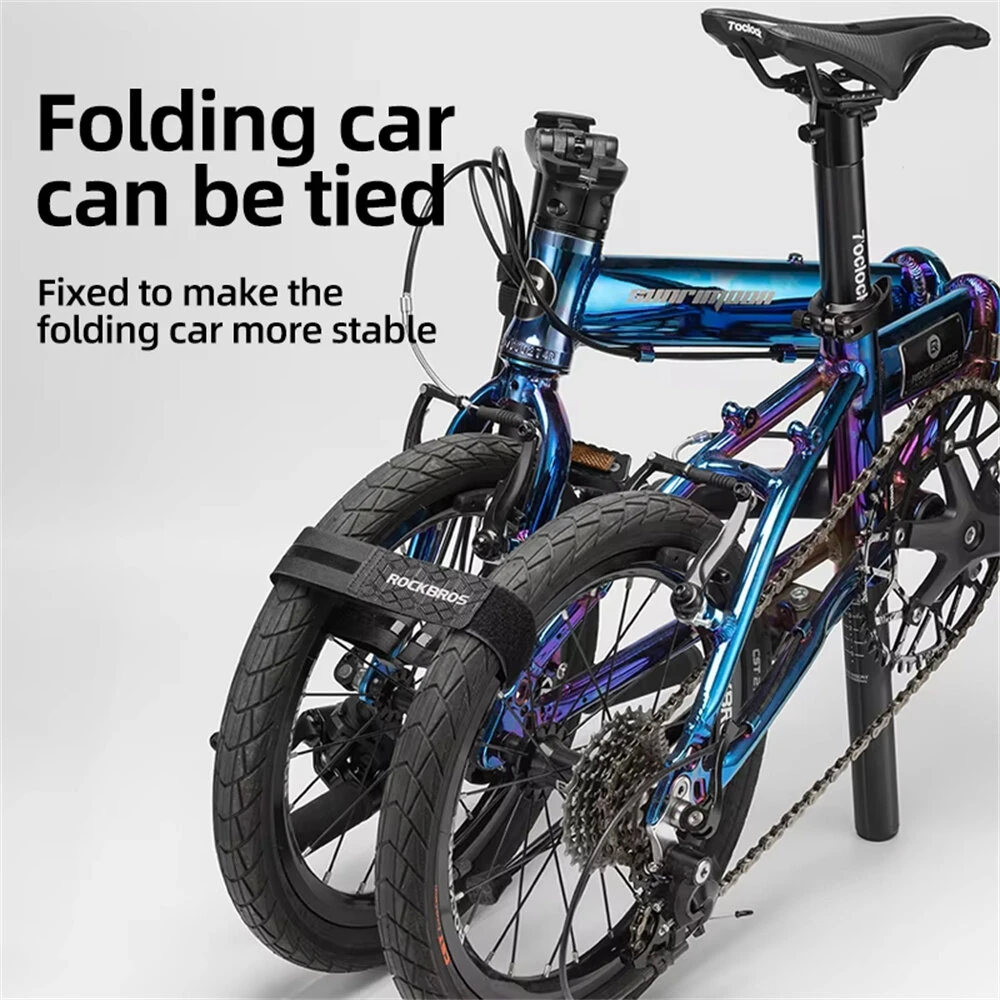 ROCKBROS Multi-Use Adjustable Bicycle Bundle Belt Portable Hook Loop Anti-Slip Outdoor Bundle Luggage Storage Bike Tire Fastening Strap — view 9