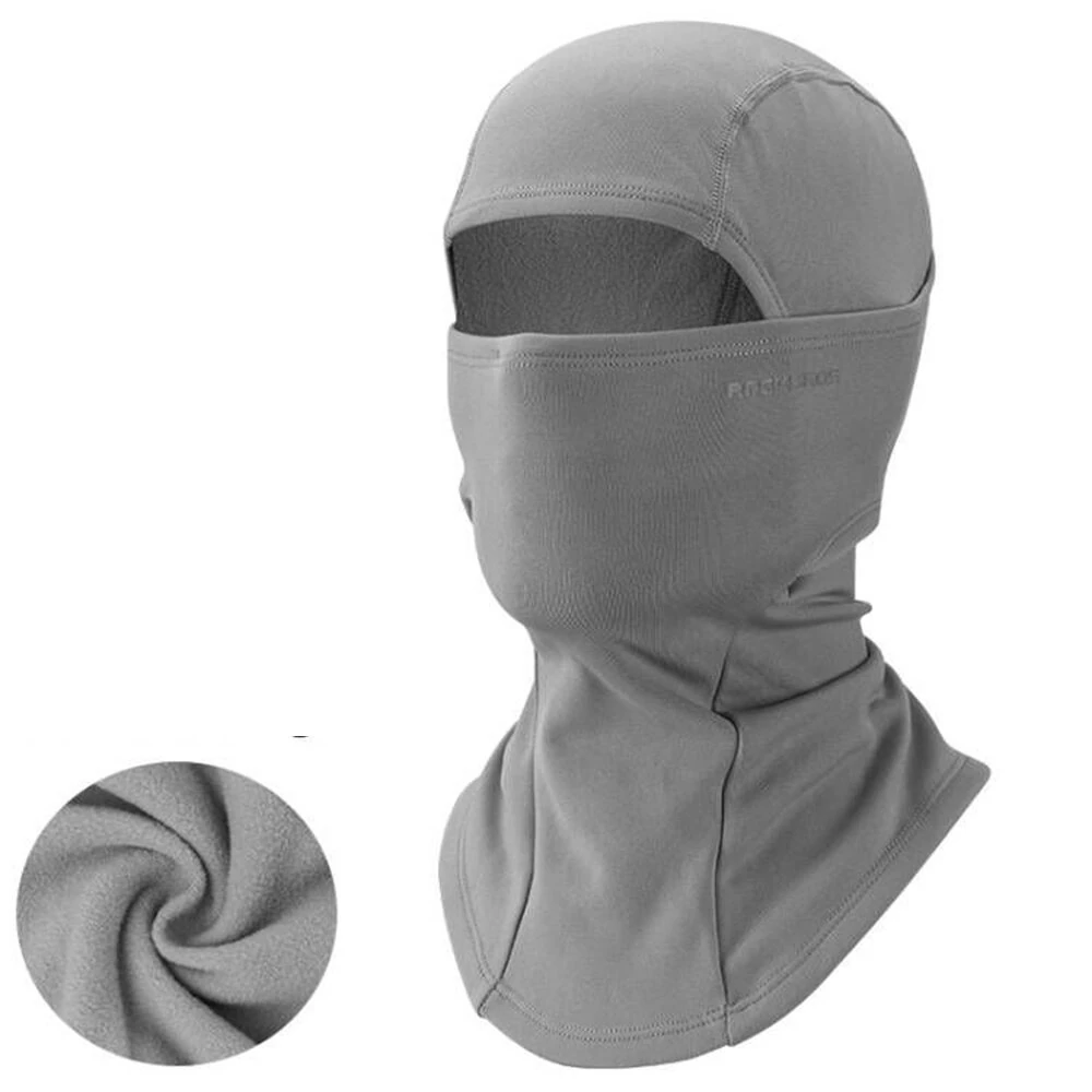 ROCKBROS Outdoor Winter Warm Cycling Headwear Fleece Windproof Thermal Face Mask Neck Head Cover for MTB Riding Skiing Helmet Liner — view 5