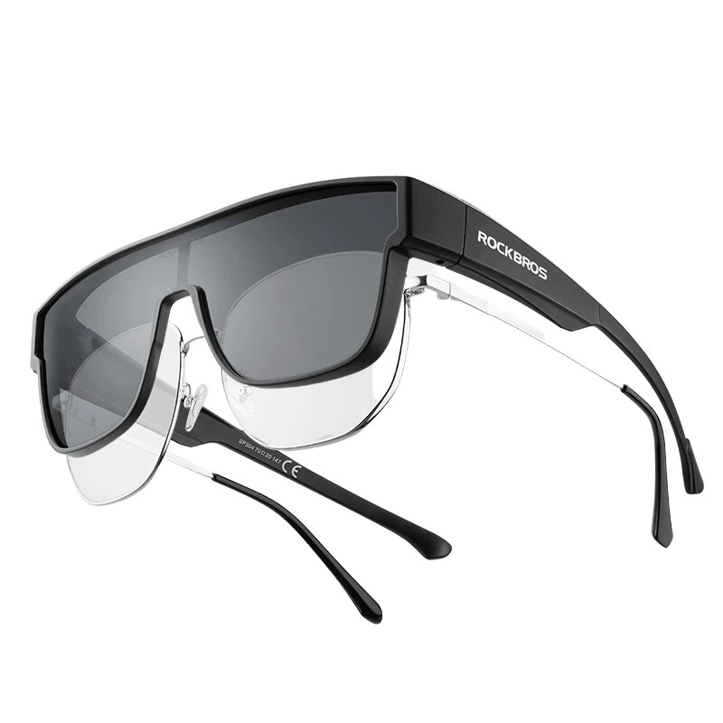 ROCKBROS Polarized Cycling Glasses Set Myopia Anti-glare HD Lightweight UV Protection Sports Sunglasses Bicycle Goggles for Outdoor Travel Fishing Driving Riding — ROCKBROS