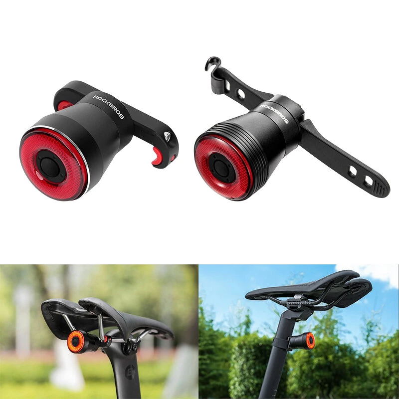 ROCKBROS Q5 Smart Auto Brake Sensing Bicycle Taillight Vibration Sensor Wake-up IPX6 Waterproof USB Charging Bike Rear Light for Night Riding — view 2