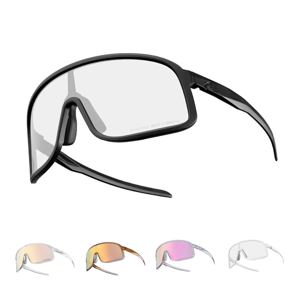 ROCKBROS SP350 Photochromic Cycling Goggles Anti-Fog HD Large-frame Lens Outdoor Sports UV400 Protection Sunglasses — ROCKBROS
