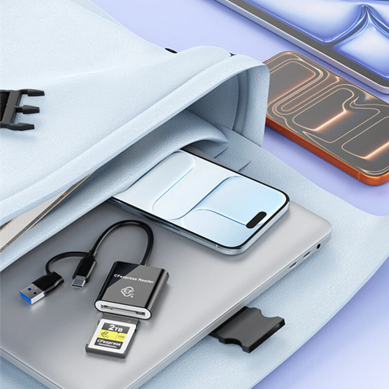 Rocketek CR396 CFexpress Card Reader USB 3.2 Gen2 10Gbps High Speed Supports Type A and B Card Readers for Phone Tablet Photography — view 5