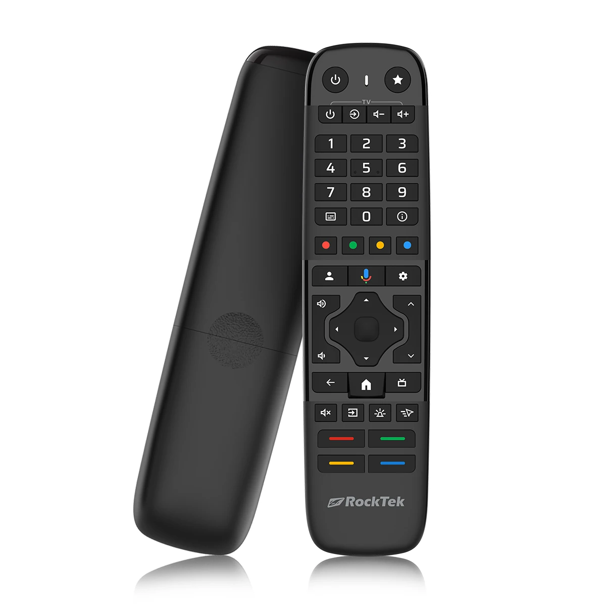 RockTek RC45 Wireless Voice Remote with Backlit Keys IR Learning Google Voice Search Air Mouse Universal Remote Control for Google TV — RockTek