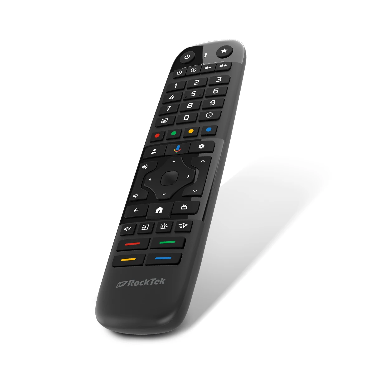RockTek RC45 Wireless Voice Remote with Backlit Keys IR Learning Google Voice Search Air Mouse Universal Remote Control for Google TV — view 3