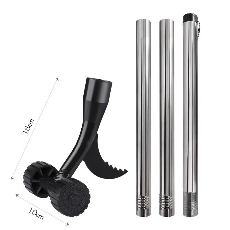 Roller Type Weed Puller Tool Manual Weeding Head Easy Root Removal Iron ABS Gardening Black Handle Not Included Extension Rod Compatible Soil Tool — view 8