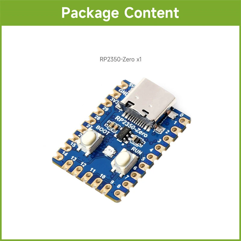 RP2350-Zero Raspberry Pi Dual-core Microcontroller Development Board High Performance Low Power IoT DIY Projects Compatible with Arduinos — view 3