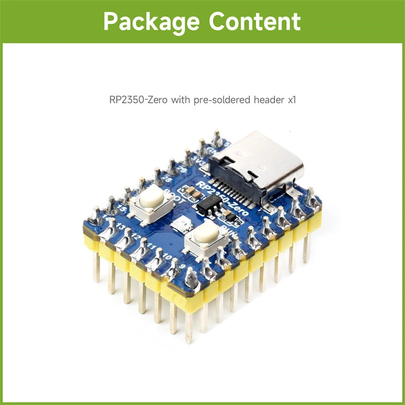 RP2350-Zero Raspberry Pi Dual-core Microcontroller Development Board High Performance Low Power IoT DIY Projects Compatible with Arduinos — view 4