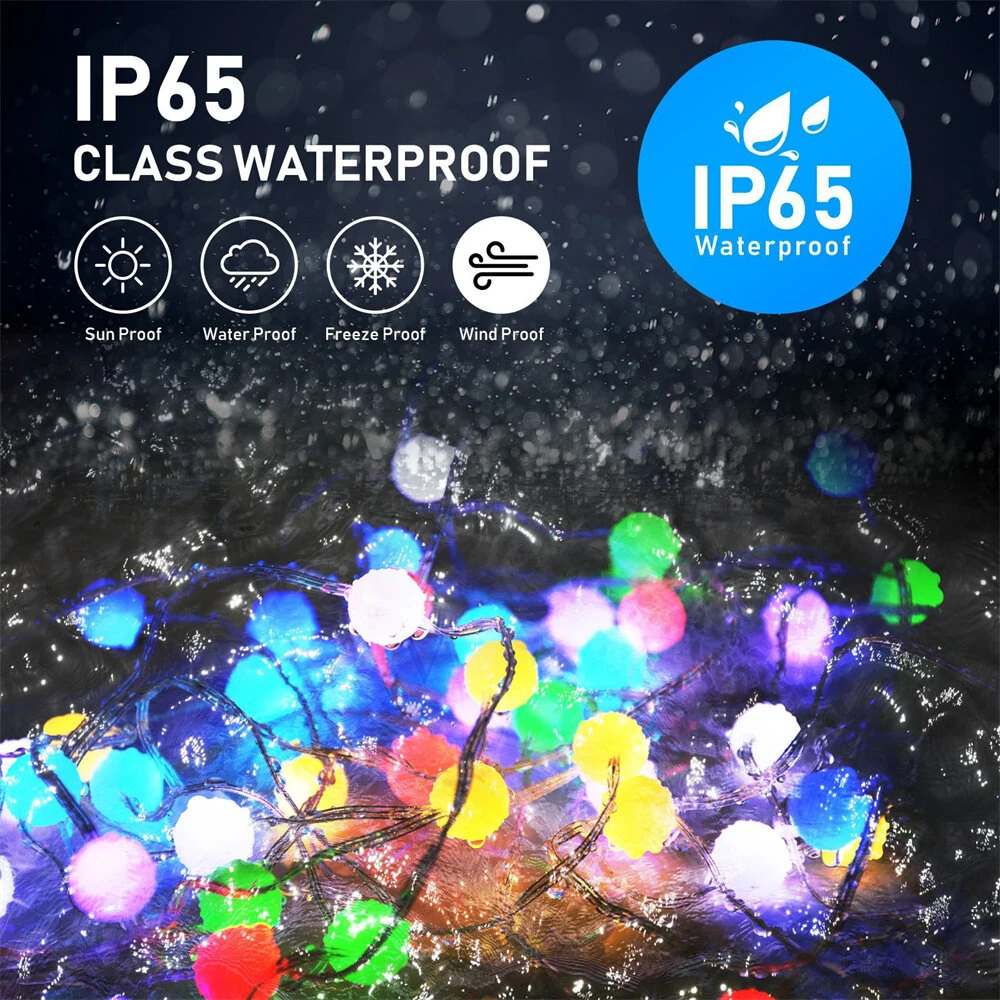 RSH Smart Tuya Wifi Bluetooth LED Light String IP65 Waterproof for Halloween Christmas Party Festival Luminous Leather String Light — view 5