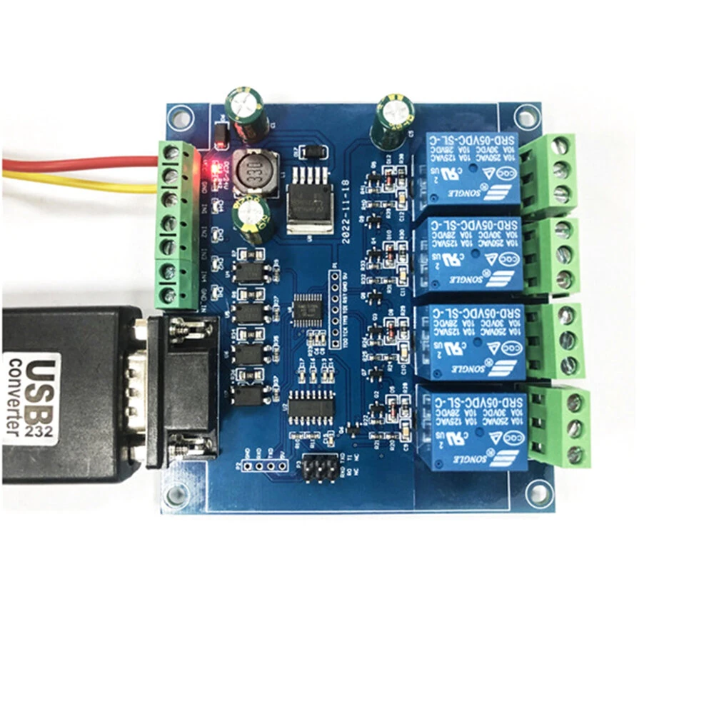 RTU RS232/TTL UART Modbus Rtu 4 Ch Relay Module Communication 4-Channel 7-24V Relay Module — view 7