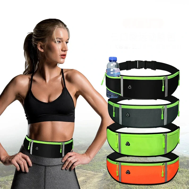 Running Black Grey Waist Bag Adjustable High Capacity Lightweight Waterproof Sports Fanny Pack for Workout Fitness Cycling — view 2