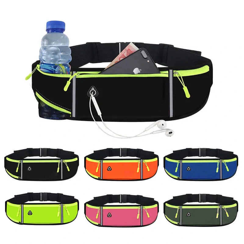 Running Black Grey Waist Bag Adjustable High Capacity Lightweight Waterproof Sports Fanny Pack for Workout Fitness Cycling — view 7