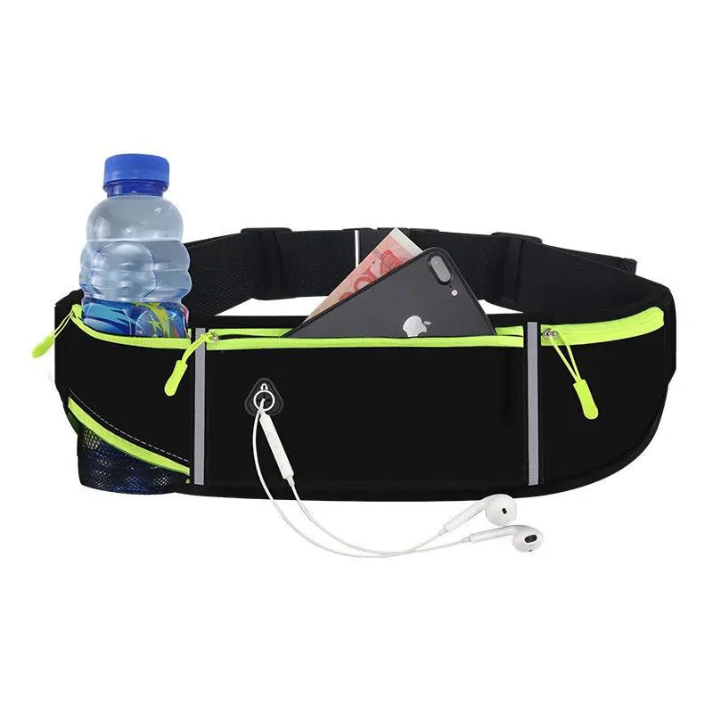 Running Black Grey Waist Bag Adjustable High Capacity Lightweight Waterproof Sports Fanny Pack for Workout Fitness Cycling — view 8