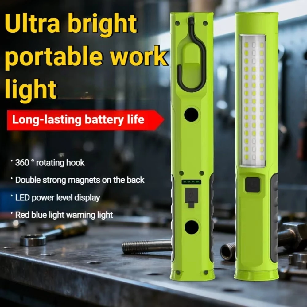 S09 Portable COB Foldable Work Light Magnetic Light Car Repair Light Red/Blue Warning Light Outdoor Emergency Inspection Lamp — view 3