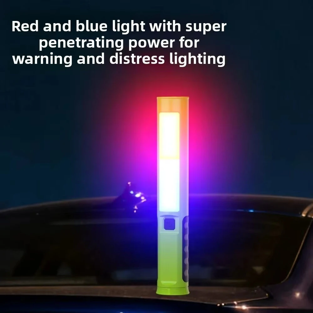 S09 Portable COB Foldable Work Light Magnetic Light Car Repair Light Red/Blue Warning Light Outdoor Emergency Inspection Lamp — view 5