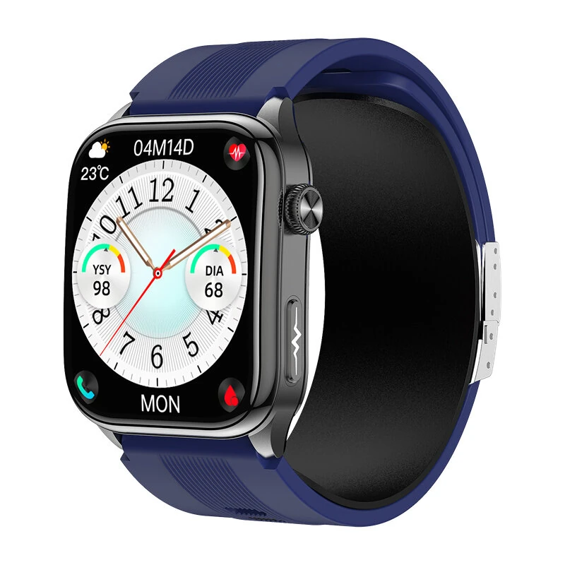 S101 2.06-inch AMOLED Display Air Pump Cuff Design ECG EDA Test NFC Function bluetooth Call Non-invasive Blood Glucose Body Compostion & BMI Measurement Emotion Fatigue Detection Heart Rate Blood Pressure Blood Oxygen Monitor Sleep Monitoring SOS Emergenc — view 3
