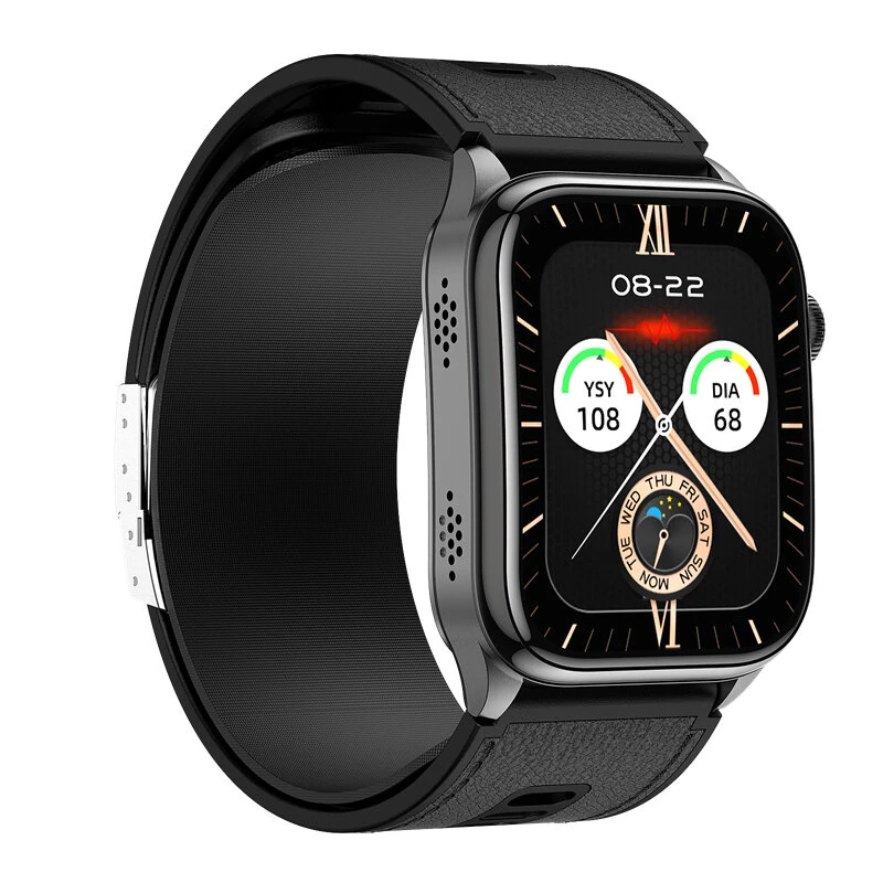 S101 2.06-inch AMOLED Display ECG Air Pump Balloon Accurate Blood Pressure Micro-Check NFC Function Voice Broadcast bluetooth Call Heart Rate Blood Oxygen Monitor Sleep Monitoring Non-invasive Blood Glucose Blood Composition Analysis SOS Emergency Call Mu — view 3