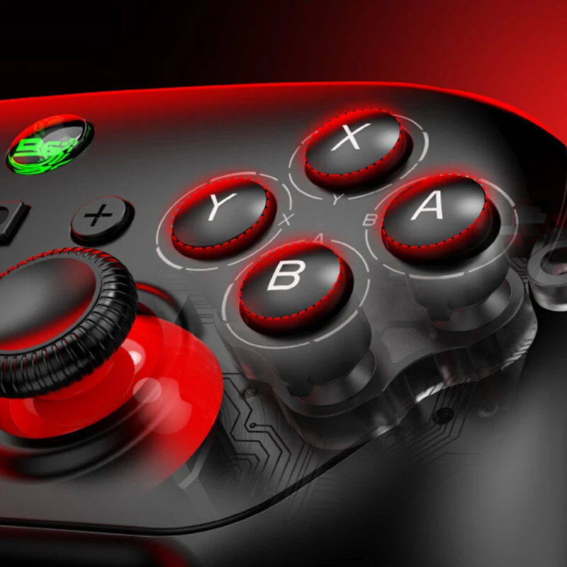 S13E Wireless bluetooth Gamepad for Nintendo Switch/PC with Dual Hall Joysticks 1000Hz Polling Rate 6-Axis Gyro Programmable Back Buttons Turbo Mode One-Click Screenshot — view 5