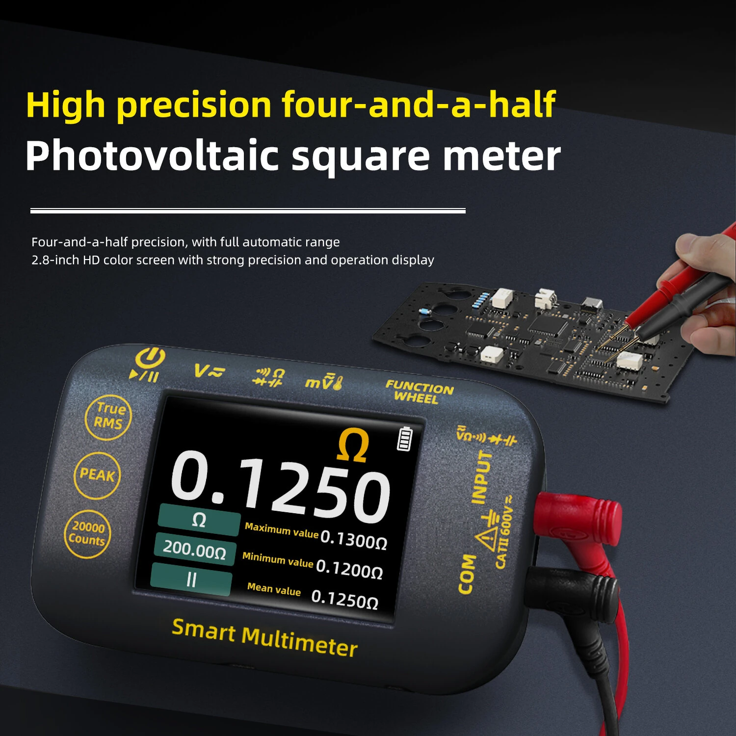 S40 High Precision Multimeter 2.8" TFT Color Screen 320 x 240 Pixels Measures DC Voltage up to 1000V AC Voltage up to 750V — view 6