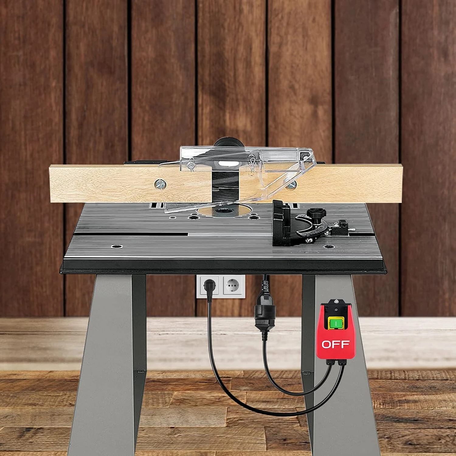 Safety Power Switch 220V 16A Large Paddle On Off Switch Emergency Stop Zero Voltage Switch Compatible with Router Tables Table Saws Drills Milling Machines Plug and Play Design — view 8